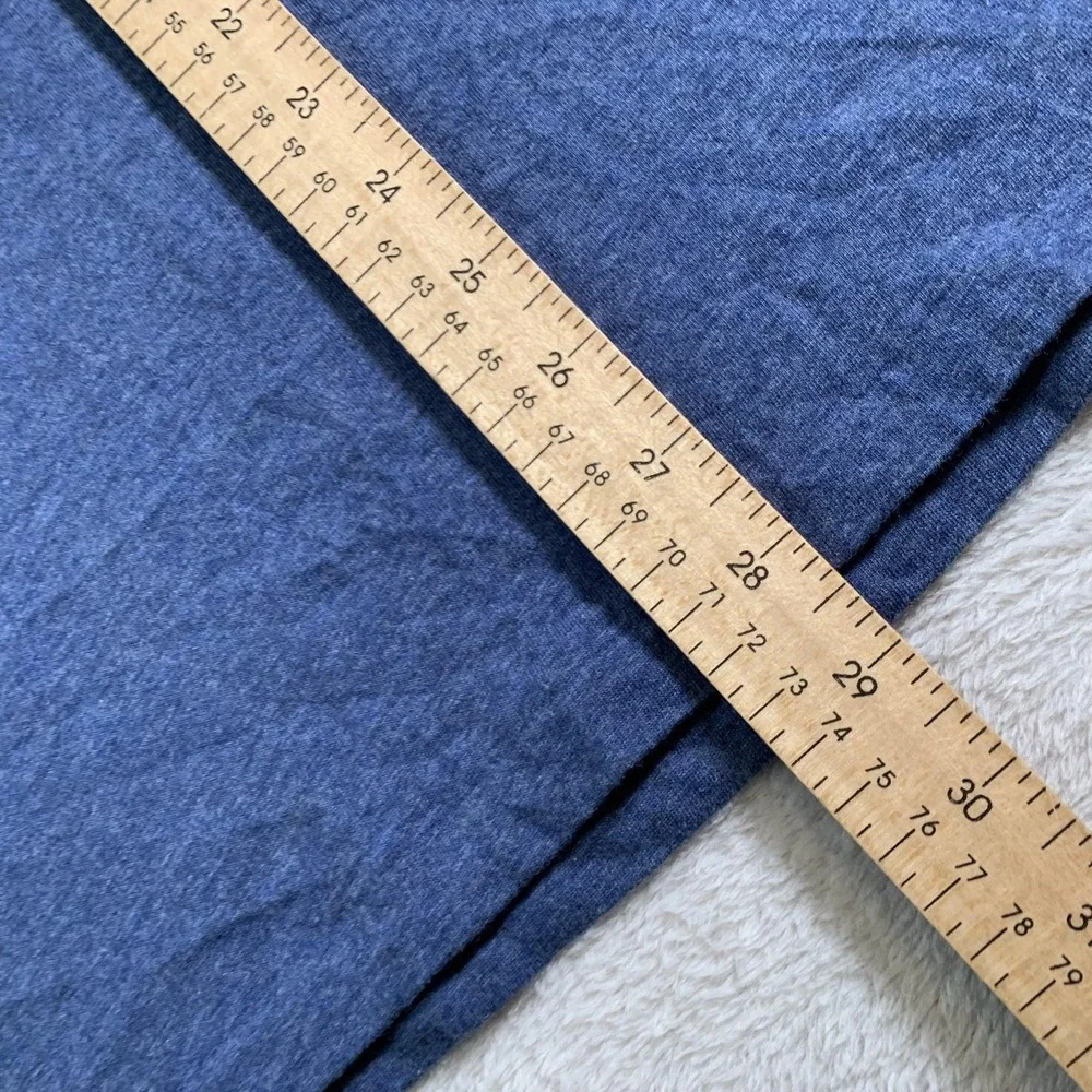 Polo Ralph Lauren Shirt Mens Large Blue V Neck Custom Slim Fit Pony Logo‎ Tee